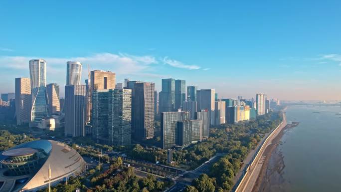 4k航拍 钱江新城