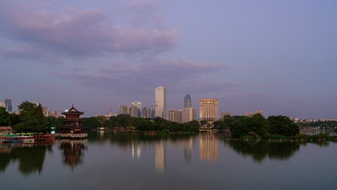 【4K超清】惠州西湖地标性建筑日转夜延时