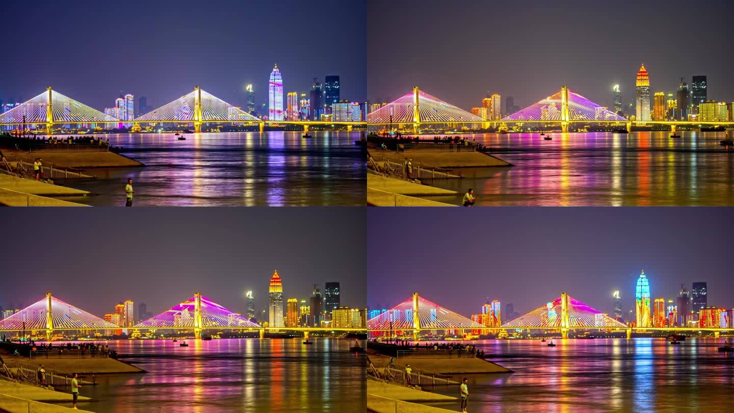 武汉武昌江滩夜景灯光秀