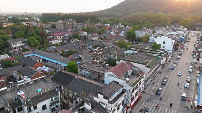 航拍马鞍山市翠螺山