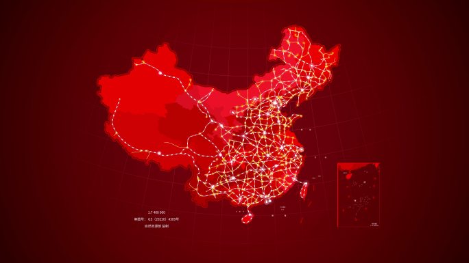 中国铁路运输地图(红）20221113