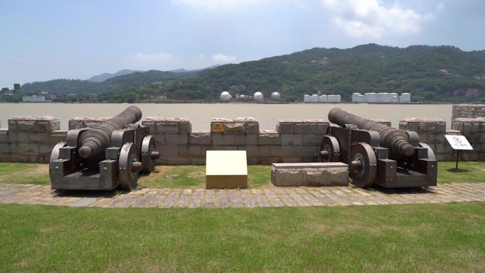 明清海战用的炮台红夷大炮、攻成大炮实拍