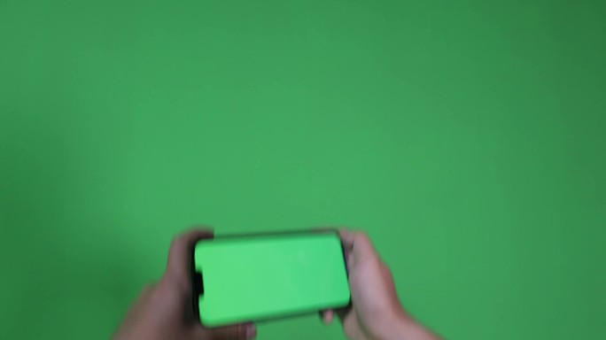 举手机和平板ipad绿幕视频