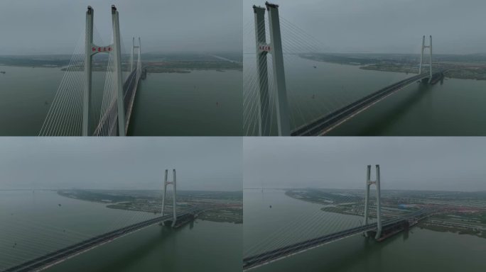 南沙新区红莲大桥桥梁施工建设珠江