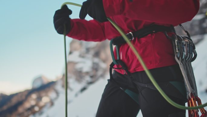 攀冰绳攀冰绳攀登雪山