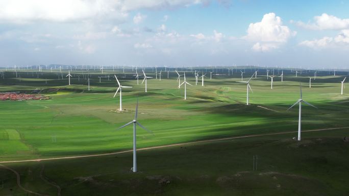 风力涡轮机风力发电清洁能源环保风电新能源