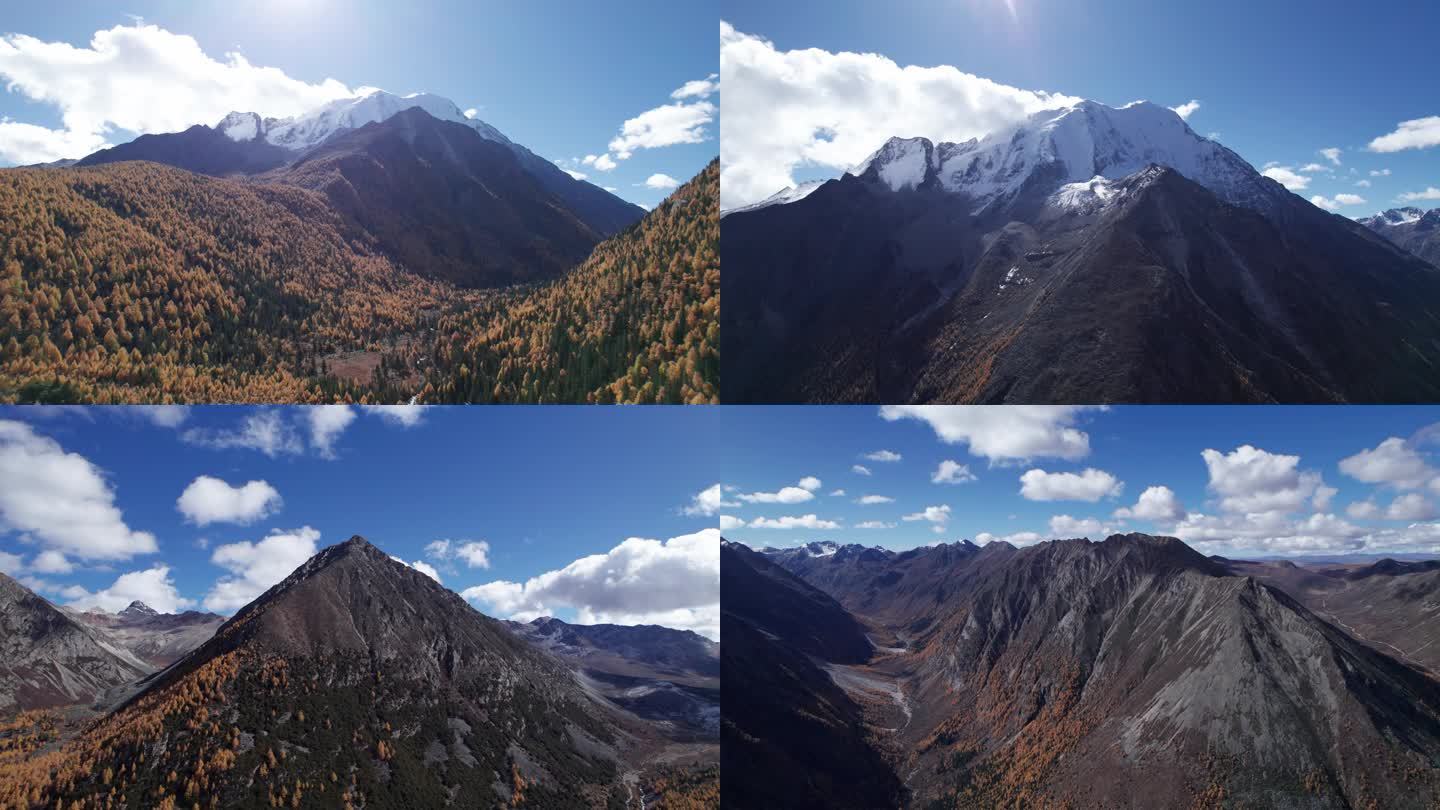 四川甘孜亚拉雪山 航拍