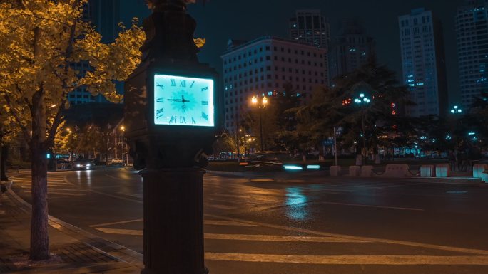 大连中山广场秋天夜景