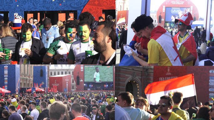 世界杯举办城市的街头疯狂球迷