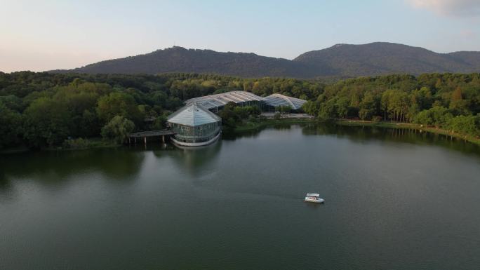 南京中山植物园前湖4K航拍