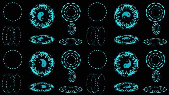 几款科幻元素地面光圈十二地支八挂