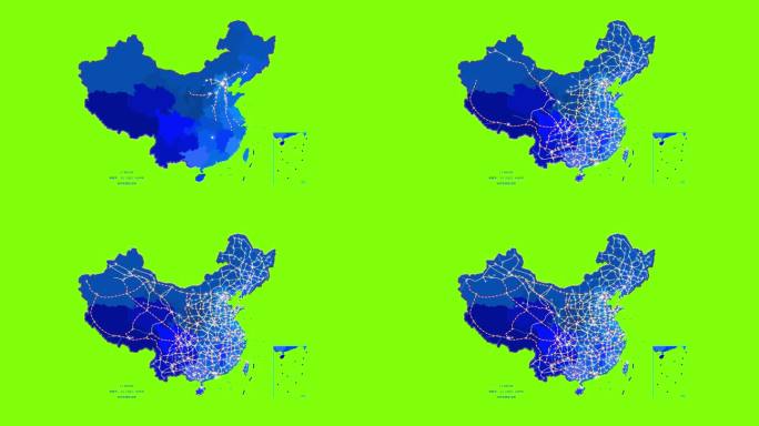 中国铁路运输地图（绿幕）20221113