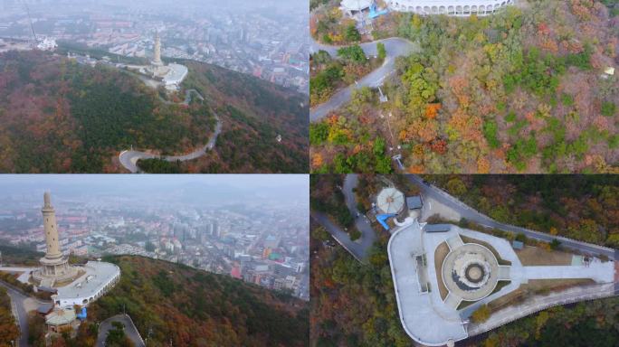 [4K]航拍素材.大连旅顺白玉山秋色