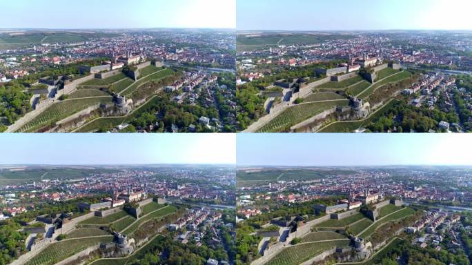 晴朗的秋天，维尔茨堡和马里恩堡要塞