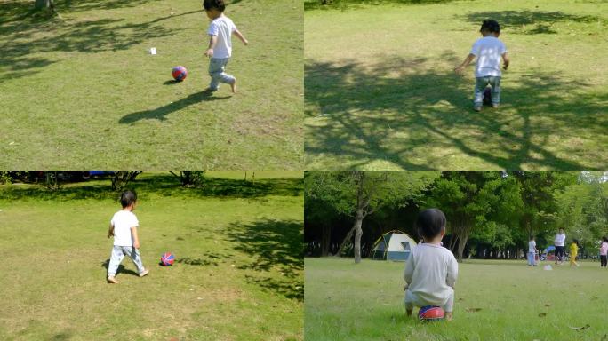 【原创】小宝宝公园踢球