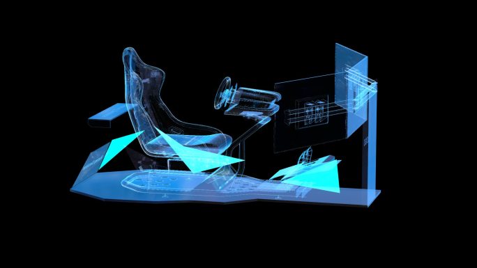科技全息VR游戏电竞椅通道素材