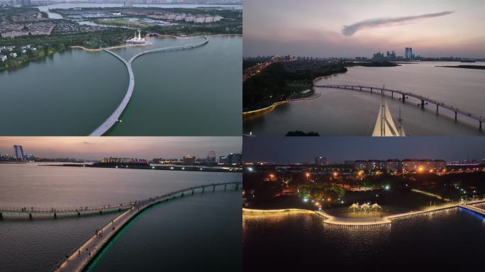 金水湾栈桥落日夜景