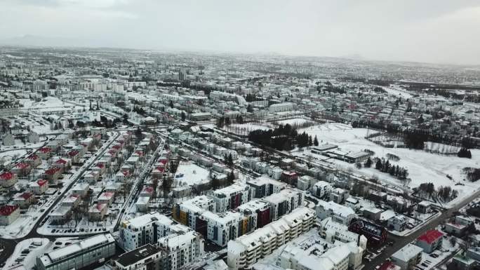 航拍雪国冰岛风情