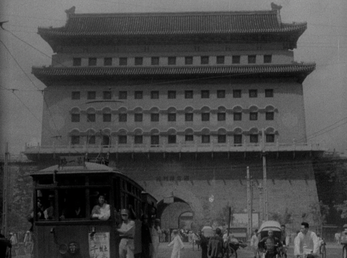 民国时期的北京前门大街集市 颐和园的游客