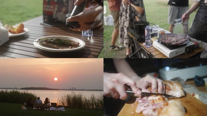 户外气炉烧烤牛排牛肉露营野炊苏州东太湖