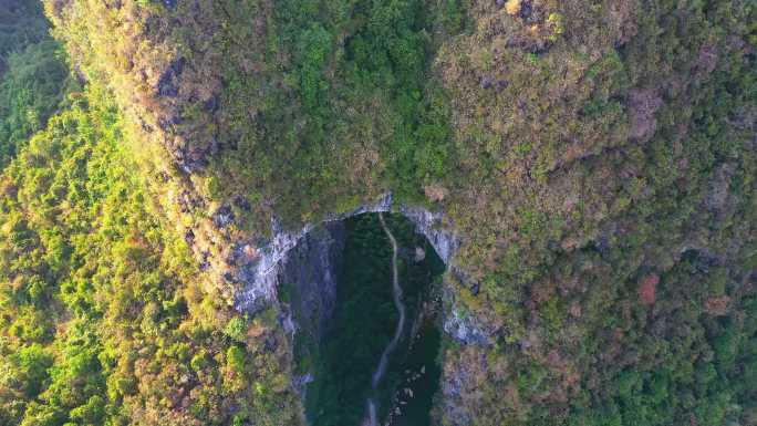 世外桃源 罗城天门山风景区航拍广西河池