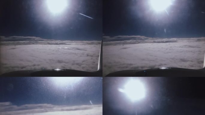 飞机外的云地