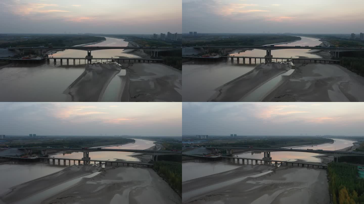 环绕拍摄济南黄河大桥