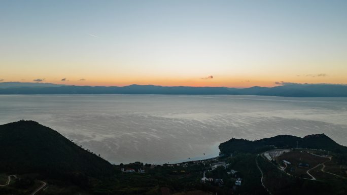 【5K】抚仙湖禄充风景区日出航拍延时