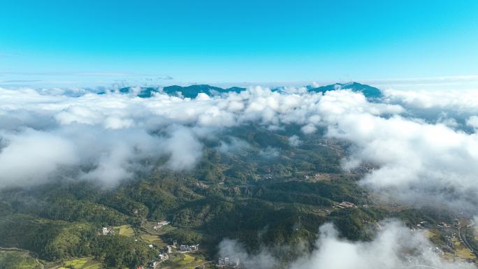 乡村振兴片头高海拔地区云海延时