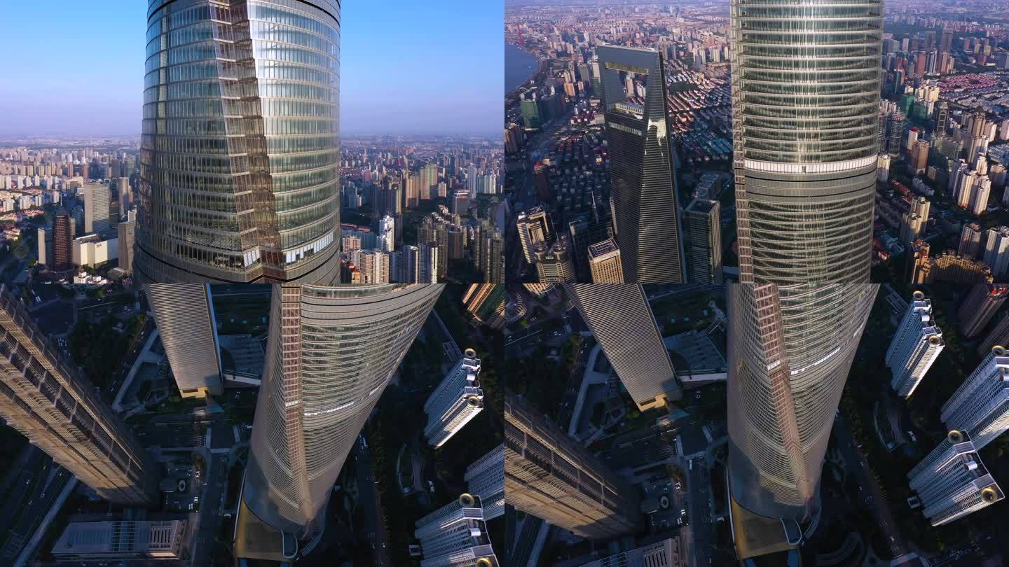 上海中心大厦CBD外滩4K航拍