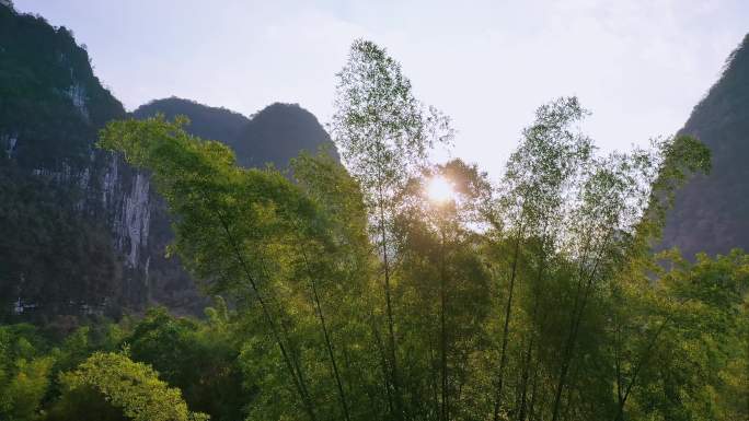 剑江流域翠竹林 罗城国家地质公园风光