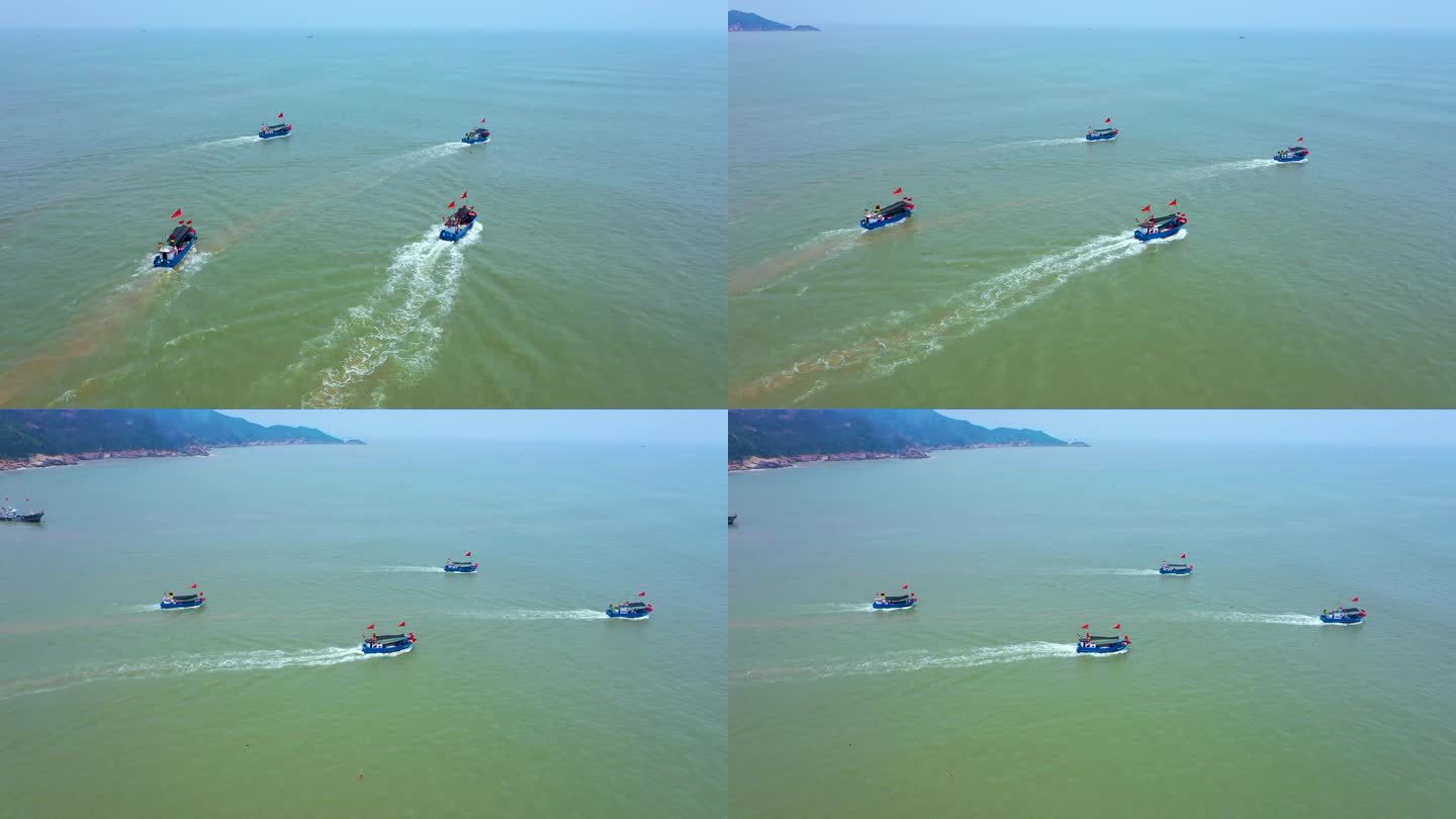 玉环沙门  渔船出海 实拍视频 渔业生产