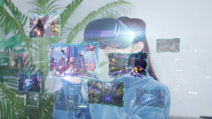 全息VR眼镜虚拟触屏游戏模版