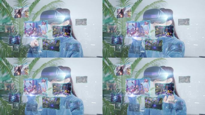 全息VR眼镜虚拟触屏游戏模版