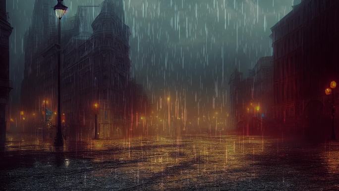 雨天都市 漫画风