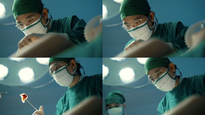 外科医生团队正在开始手术。