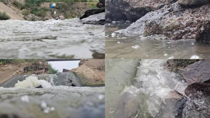 溪流水浪涛波浪浪花水花