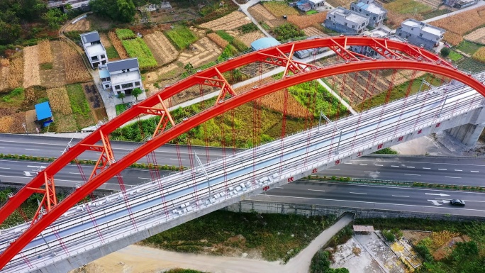 建设中的贵南高铁 4K航拍 兰海高速公路