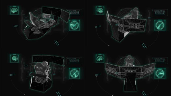 HUD科技界面电竞椅VR游戏展示素材