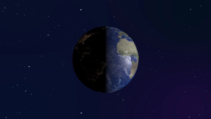 4K写实地球 昼夜更替 宇宙空间