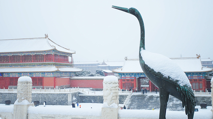 故宫雪景 下雪