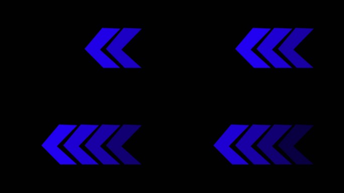 箭头动画4K视频自定义指示蓝色