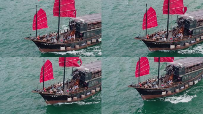 香港红帆船航拍