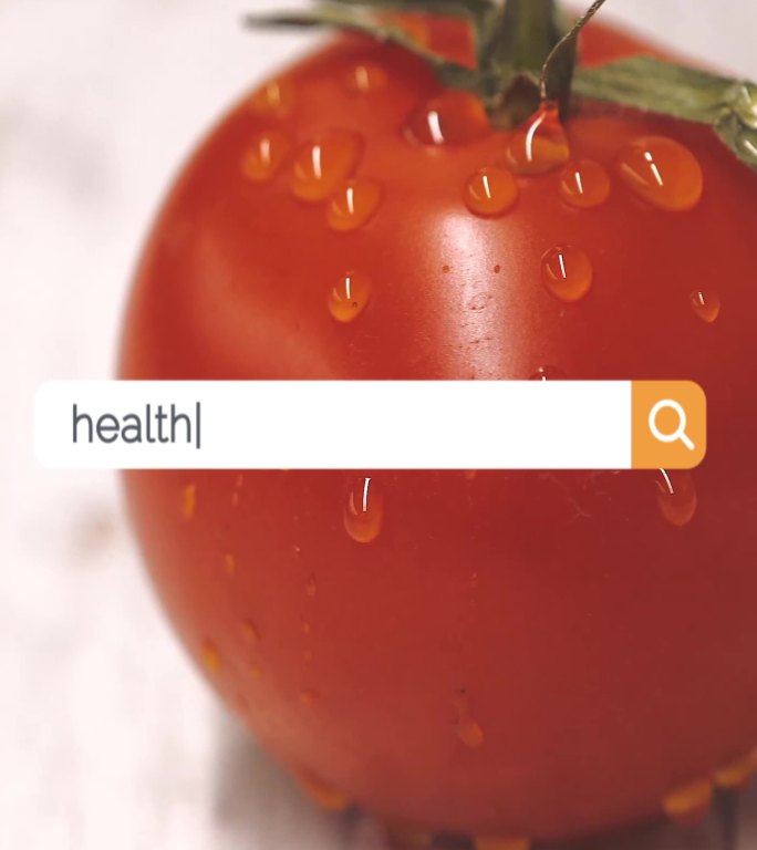 在浏览器搜索框中以4K分辨率垂直搜索健康饮食提示问题