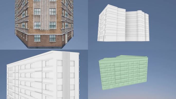 极简Artdeco风格建筑模型