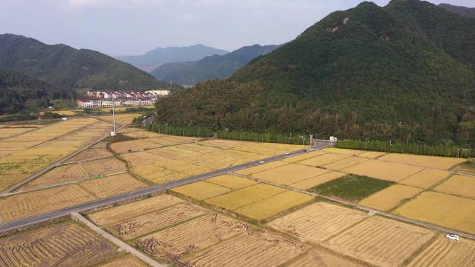 临海溪下村航拍视频