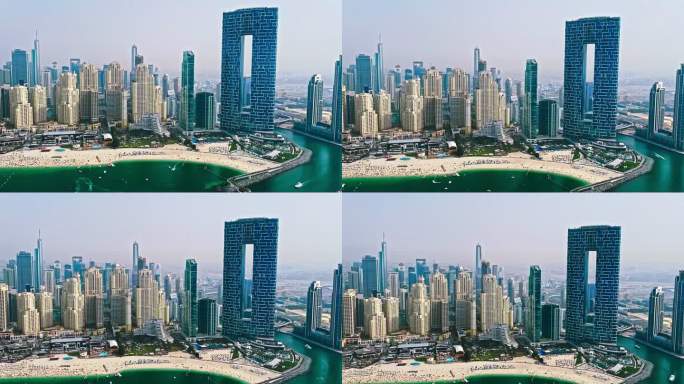 现代迪拜摩天大楼-现代迪拜鸟瞰图