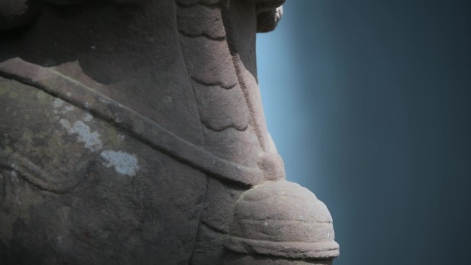 石雕视频百年历史的石蛙石石狮雕刻