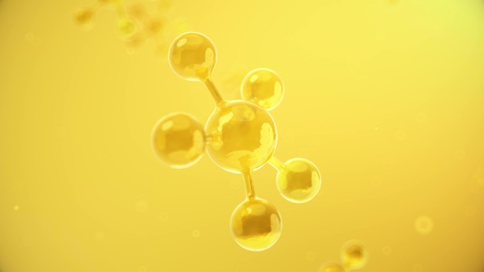 化妆品金色分子细胞精华 视频素材