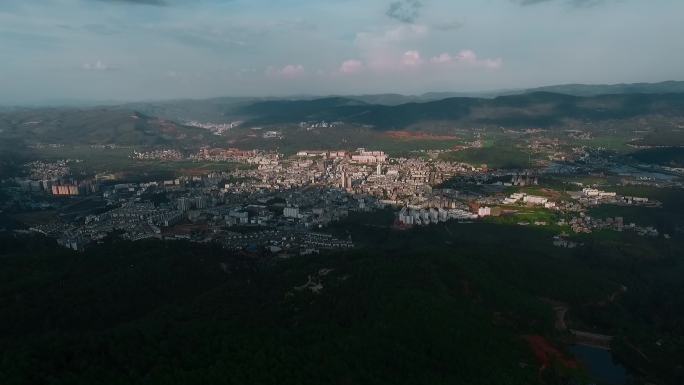 山区县城视频云南大山深处武定县城远景